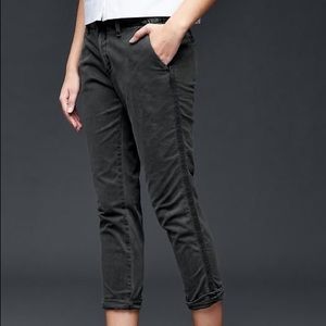 Gap Girlfriend Twill Striped Chinos